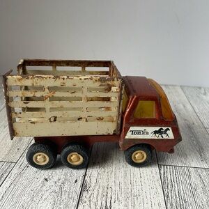 Tonka 55010 Red Semi Truck Cab Pressed Steel Metal  4.5" Vintage HORSE TRAILER